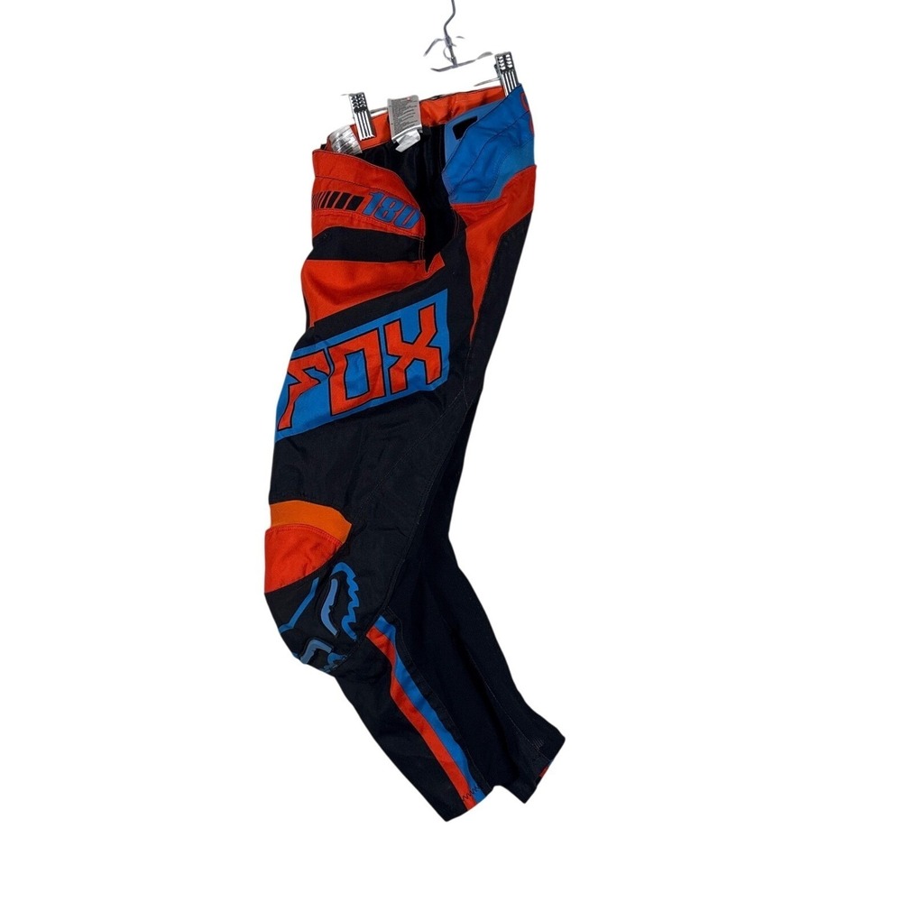Fox Racing 180 Motocross Pants Black Orange Blue Dirt Bike Gear Style 17863